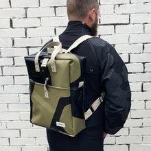 Load image into Gallery viewer, SAGE WATERPROOF BACKPACK / black / olive green
