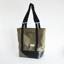 Load image into Gallery viewer, GRETA TOTE BAG / black / olive green
