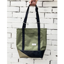 Load image into Gallery viewer, GRETA TOTE BAG / black / olive green
